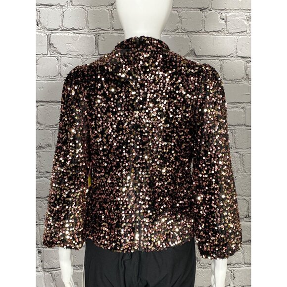 NANETTE By Nanette Lepore Women’s Medium Blush Sequin Top NEW - Picture 3 of 7